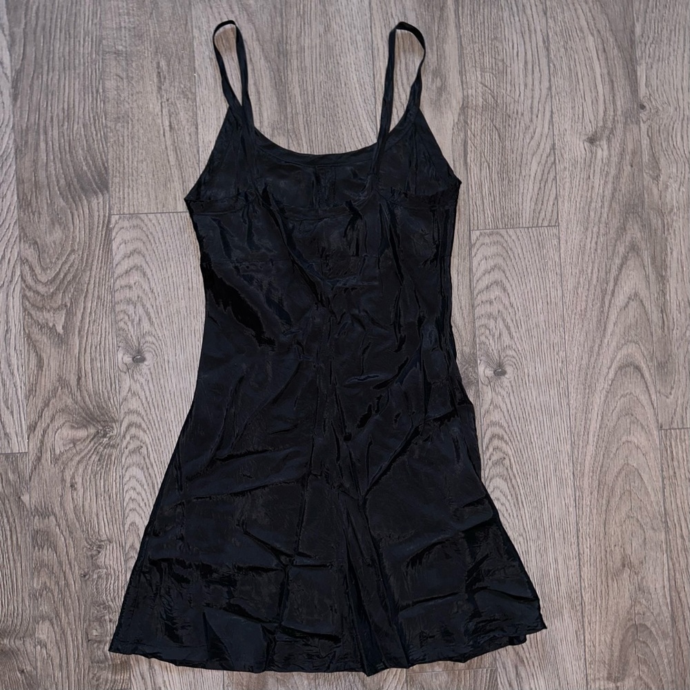 Comrags Vintage Black Slip Dress Size M Made in Canada - Picture 3 of 11